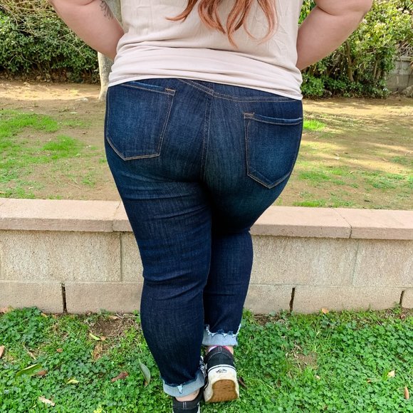 Sara Dark Wash High Rise Skinny Jeans - Picture 8 of 8